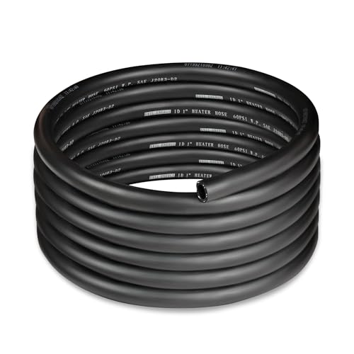 EVIL ENERGY 1" Heater Hose Coolant Radiator Straight 60PSI SAE 20R3 15FT Black - size: 1 15FT