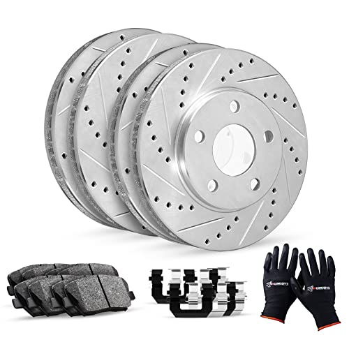 R1 Concepts Front and Rear Brake Kit Fits 2019-2022 Ram 1500 - size: Front and Rear