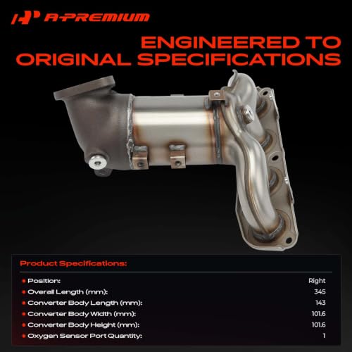 A-Premium Right Exhaust Manifold Catalytic Converter, E.P.A Compliant
