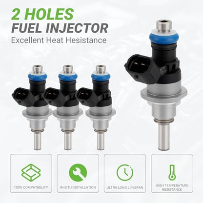 Fuel Injectors Set of 4 Compatible with Mazda 3 2007-2013 6 2006-2007 CX-7 2007-2012 2.3L L4 Turbo Turbocharged,L3K9-13-250A FJ778 800-1755N 845-12105 L3K9-13-250 E7T20171 84512105 8001755N L3K913250 - size: 778