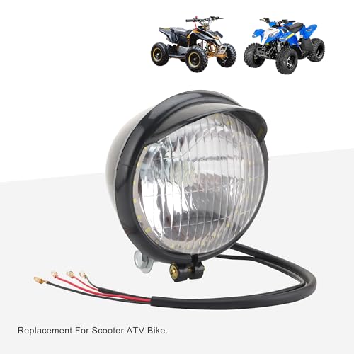 GOOFIT Universal 12V Motorcycle Headlight Front Light Indicator Tail Light With Integrated Turn Signals Backup Light Lamp Bulb for Scooter ATV Bike