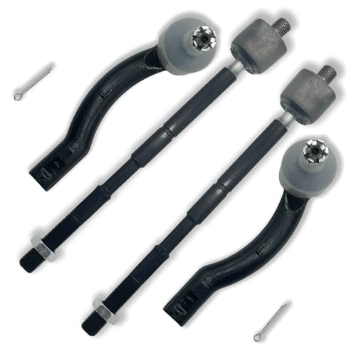 4pcs Front Inner & Outer Tie Rod Ends Kit Fit for Toyota Corolla 2003 2004 2005 2006 2007 2008 | Replaces EV470 ES80431 ES80432 - size: EV470 X2 ES80431 ES80432