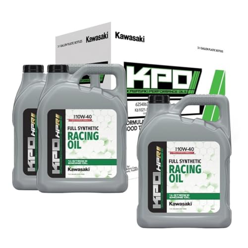 KPO Full Synthetic 4-Stroke Oil 10W40 1 Gallon Kit Compatible Fitment For Kawasaki K61021-50R-01Q