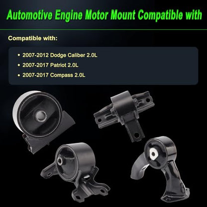 Engine Motor Mount Set of 4 Dodge Caliber Compass Patriot 2.0L - size: 2007-2012 Caliber 2.0L