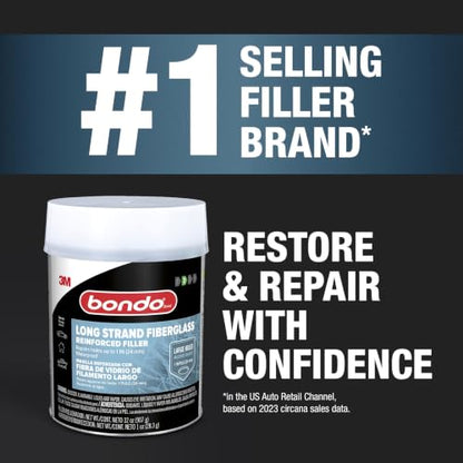 Bondo Bondo-Hair Long Strand Fiberglass Reinforced Filler, 00762, 1 Quart (Pack of 2) - size: 1 Quart (Pack of 2)