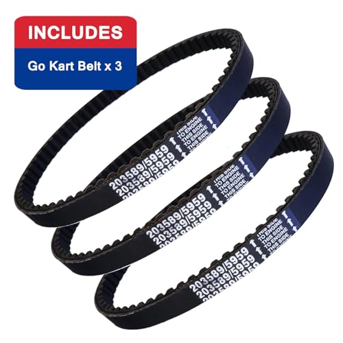 30 Series Go Kart Drive Belt for 212cc 196cc 6.5hp Coleman KT196 CK196 GK200 Manco Dingo TrailMaster Go Kart Cart Baja Warrior Mini Bike Manco 5959 Comet 203589 Murray 12-8487 Heavy Duty 3PCS