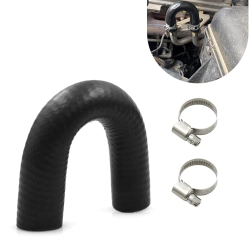 Pack-1 Car Heater Core Crossover Cooling Water Bypass Hose Connector, 551699 U-shaped Rubber Heat-resistant and Leak-proof Hose with Clamp, Compatible with LS1 LSX LS2 LS3 LQ4 LQ9 (Black)