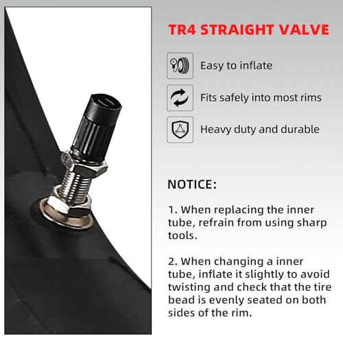 AR-PRO (2-Pack) 2.75/3.00-19" Heavy Duty Dirt Bike Inner Tubes with TR4 Valve Stem for 70/100-19, 80/100-19 19" Dirt Pit Tires, Compatible with Surron, Talaria, Segway, UltraBee and More - size: 2.75/3.00-19" (70/100-19), TR4 Valve