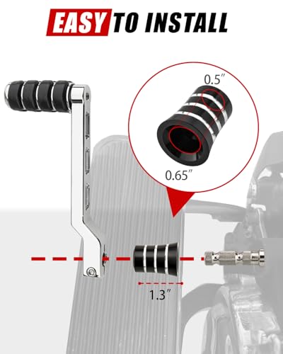 Heel Shifter Eliminator Spacer Shift Shaft Lever Delete Cover Compatible with Harley CVO Road King Electra Street Tri Tour Glide Freewheeler (Eliminator-Craving Black) - color: Eliminator-Craving Black