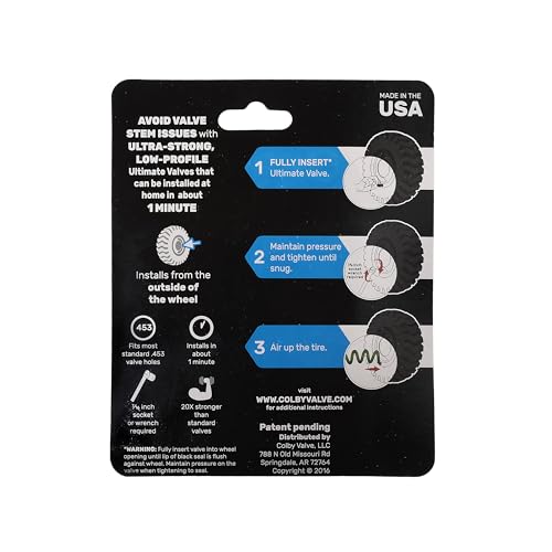 Colby Valve Ultimate Extra Short Metal Tire Valve Stems Replacement Kit - size: Extra Short