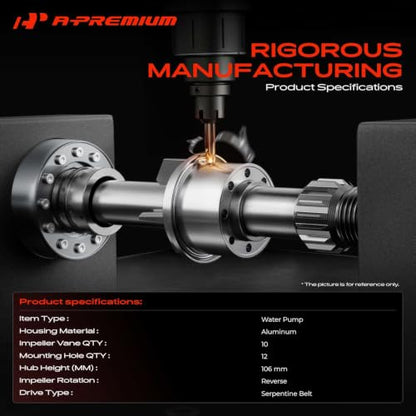 A-Premium Engine Water Pump (V6 4.0L) Compatible with Ford, Mazda, Mercury
