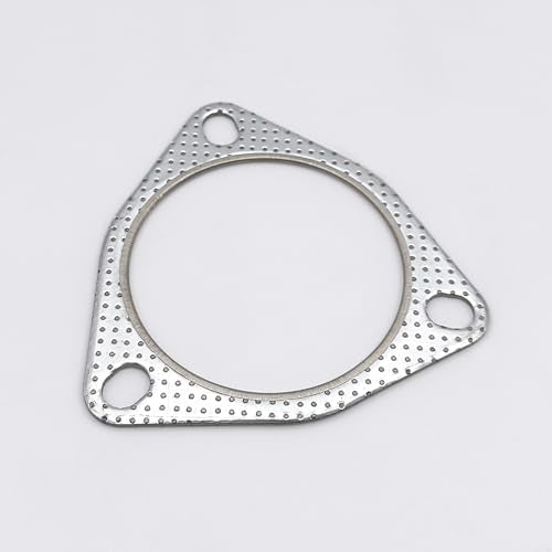 3.5 Inch Exhaust Gasket 3-Bolt Flange 89.5mm Graphite w/Fire Ring 2 Pcs - size: 3.5 in