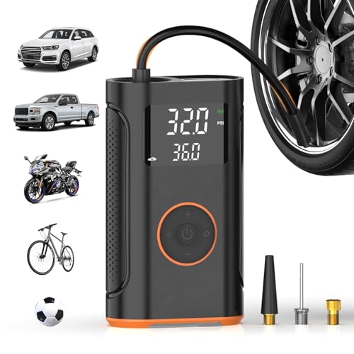 (New Upgrade) ZSX Tire Inflator Portable Air Compressor-160 PSI Air Pump with Memory Function, Electric Bike Pump with Tire Pressure Gauge, Tire Inflator for Car, Gifts for Men Husband Father - color: A-portable Air Pump-1 Pack