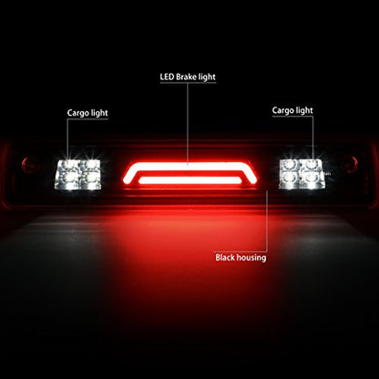 DNA MOTORING 3BL-COLO15-3D-LED-BK Black Housing 3D LED Third Tail Brake Light [Compatible with 15-18 Colorado/Canyon] - color: Black