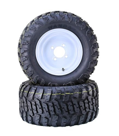 WANDA Golf Cart ATV Tire Wheel 20X10-10 4-Ply with 4X4" White Rim-14054,PK2 - color: White, size: 22X10-10