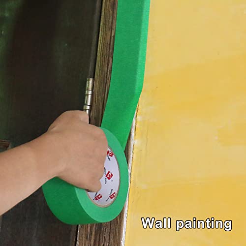BOMEI PACK Green Painters Tape 2 inch Wide, Medium Adhesive Green Masking Tape 2 inch x 55 Yards (220 Total Yards) 4 Rolls, Residue-Free Wall Trim Tape for Painting, DIY Crafting, Decoration - color: Green