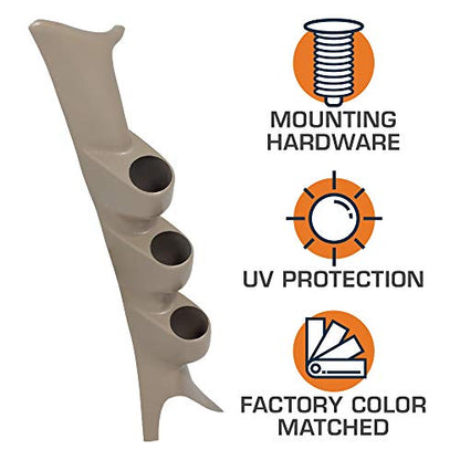 GlowShift Tan Triple Pillar Gauge Pod Fits Ford Super Duty 1999-2007