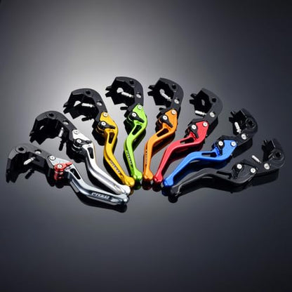 PAZO CNC 3D Texture Motorcycle Brake Clutch Levers - Gold, for Yamaha YZF-R1(2025-2026), YZF-R7 (2021-2025), MT-10 FZ-10 (2022-2026), XSR900 (2022-2024), Adjustable 6063 Aluminum Handle - color: Gold