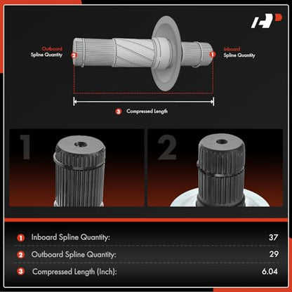A-Premium Front Left Driver Side CV Intermediate Shaft