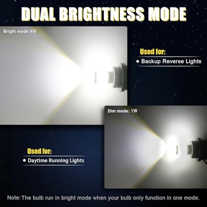 iBrightstar 3157 LED Bulb White, 4157 3156 LED Reverse Light Bulbs Super Bright for Tail Brake Lights Backup Lights Turn Signal Lights, 2 Pack - color: White, size: 3157