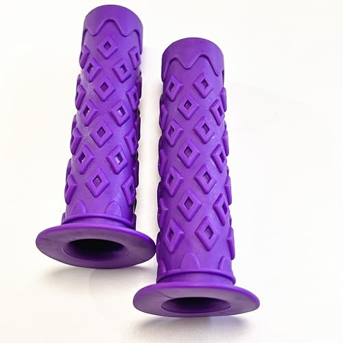 Bike Grips Bicycle Handlebar End Grips Replacement Handle Bar Grips Non-Slip Soft Rubber Protector for Mountain Bike Tricycle Wheel Chair - color: PURPLE