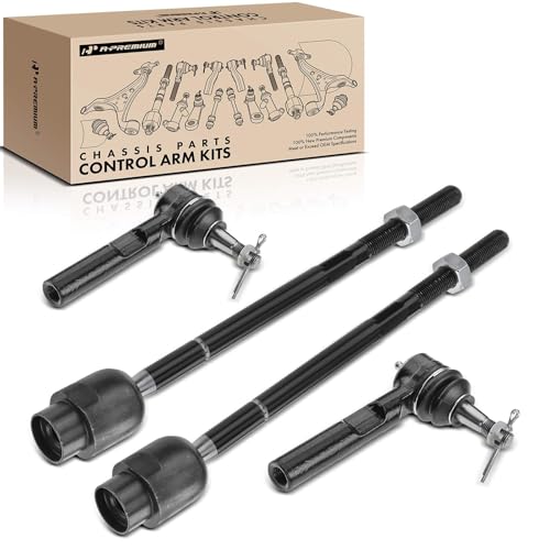 A-Premium Front Inner & Outer Tie Rod End Kit Fix Uneven Tire Wear