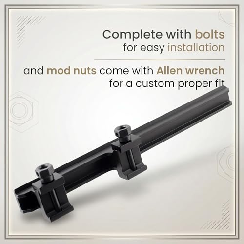 GOTICAL 22 Slots 8.75" / 225mm Length Extended Long Picatinny Rail Cantilever Mount 1" Riser Rail for Optics Flashlight Laser Lightweight Design Alumium Matt Finish Black