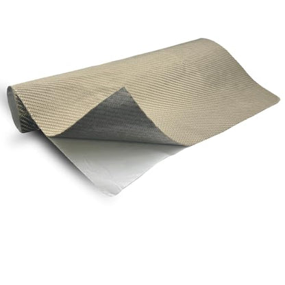 Titanium Thermal Barrier Adhesive Backed Heat Blanket Heat Shield Mat 12'' X 24'' for wall behind grill, fireplace kitchen cabinet 2500 Degrees Fire Pit Mat Fireproof Grill Pad - size: 12'' X 24''