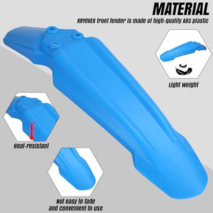 Dirt Bike Front Fender,Dirtbike Front Fender for Sur Ron/Surron/Light Bee/X160/X260, Blue (Not Fits RST Fork) - style: Blue