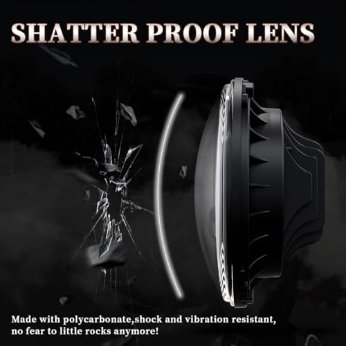 7 inch LED Motorcycle Headlights 4.5" Fog Passing Lights DOT Kit For Harley Davidson Road King Touring FatBoy Street Glide CVO Tri Glide Electra Glide Ultra Limited Classic Switchback harley headlight - size: 7 inch (Chrome)
