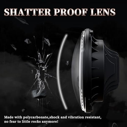 7 inch LED Motorcycle Headlights 4.5" Fog Passing Lights DOT Kit For Harley Davidson Road King Touring FatBoy Street Glide CVO Tri Glide Electra Glide Ultra Limited Classic Switchback harley headlight - size: 7 inch (Chrome)