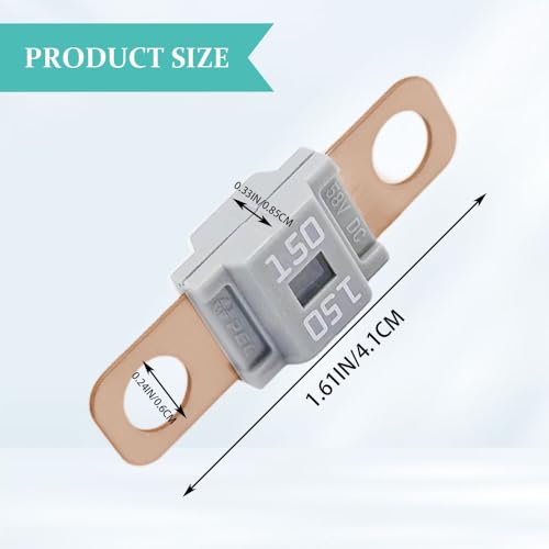 3PCS AMI/Midi Fuse, High Current 150A, Bolt-on Fuse Universal for Cars, Trucks, Construction Vehicles, Agricultural Machinery, Caravans, Passenger Cars, Electrocar Golf Cart (150A) - color: 150A