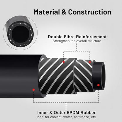 EVIL ENERGY 5/8" Heater Hose 20FT Coolant Radiator SAE 20R3 100PSI - size: 5/8 20FT