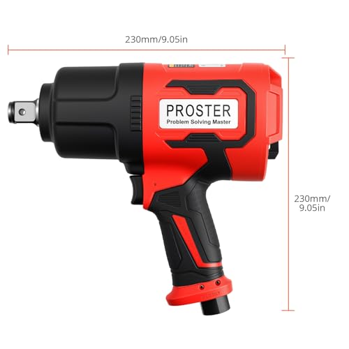 Proster 3/4" Air Impact Wrench 2000Ft-Lbs Torque 7000RPM w/ 32/33mm Sockets - size: 3/4 Inch
