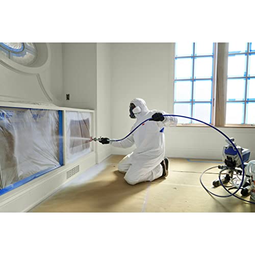 3M Hand Masker Advanced Masking Film, 99 in x 90 ft, Static Cling Keeps Film in Place, Prevents Liquids From Bleeding Through, Flake Resistant, For Indoors & Outdoors Use, 1 Roll (AMF99)
