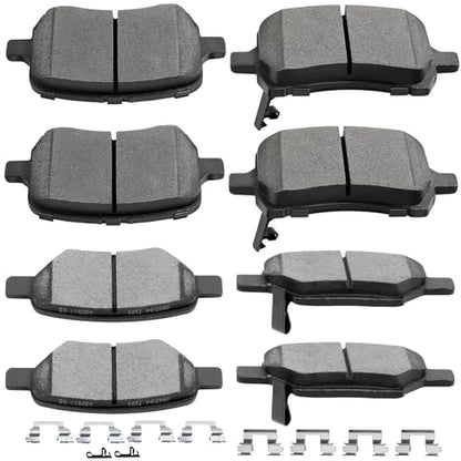 Ceramic Brake Pads Kits,SCITOO 8pcs Brakes Pads Set For Chevy For Malibu - size: Front D1160 & Rear D1033 [8PCS]