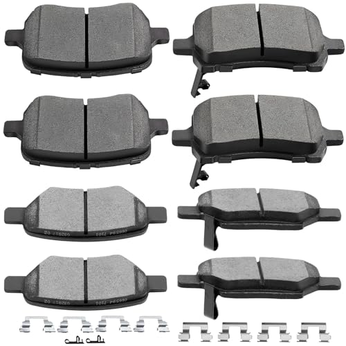 Ceramic Brake Pads Kits,SCITOO 8pcs Brakes Pads Set For Chevy For Malibu - size: Front D1160 & Rear D1033 [8PCS]