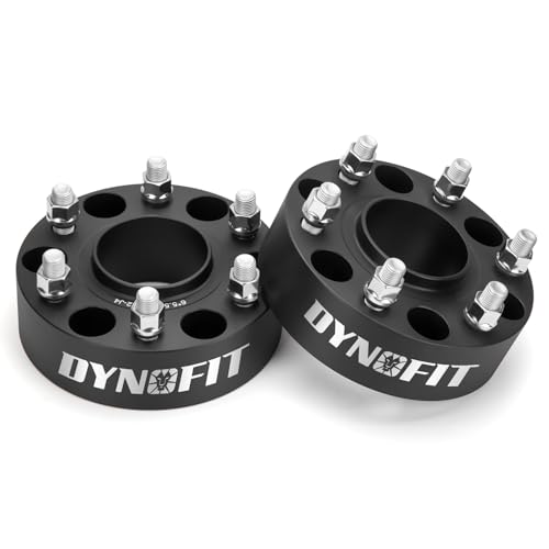 dynofit 2 inch Wheel Spacers 6x5.5 for Silverado Sierra 1500, 6x139.7 Hub Centric Spacers 78.1 Hub Bore M14x1.5 Studs Fits Tahoe, Suburban, Yukon, Escalade, Avalanche, 2-Pack Forged Aluminum Spacers - size: 2 inch 78.1mm