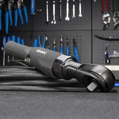 EMAX 1/2" Drive Air Ratchet, Pneumatic Mechanic Tool, 150 RPM - color: Extended Handle