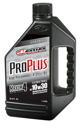 Maxima Racing Oils 30-01901-4PK Pro Plus+ 10w30 Synthetic Motorcycle Engine Oil 1L Bottle, 4-Pack - size: 0.26 Gallon, style: 4 Pack