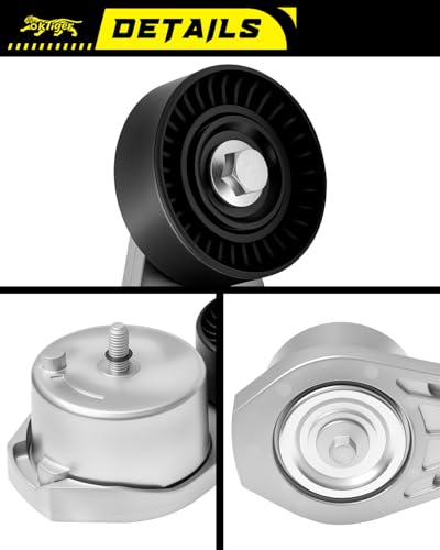 Oktiger A/C Air Conditioning Drive Belt Tensioner Assembly with Pulley for Ford F150 2011 2012 2013 2014 King Ranch Lariat Platinum 5.0L V8 Belt Tensioner OE# BL3E6A228AB BL3Z6A228A 39299 - size: 39299