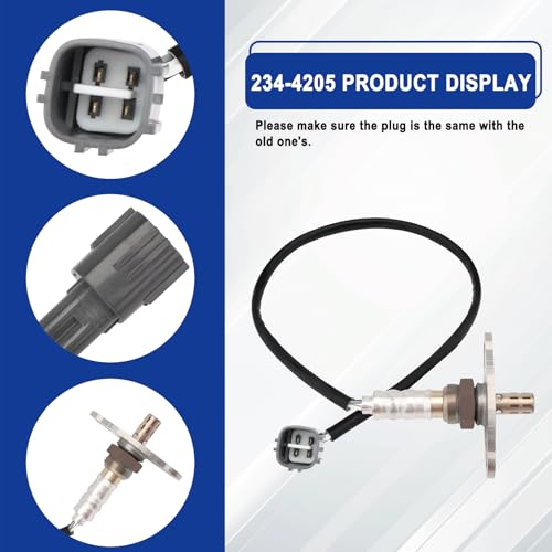 O2 Sensor 234-4205 234-4061 Upstream Downstream, Automotive Replacement Oxygen Sensors 2 Pcs Compatible with Chevy for Prizm 1998-2002, Compatible with Toyota for Corolla 1998-2002