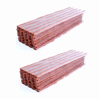 Chrov 60pcs Tire Plugs, Rubber Tire Repair Plugs for Tubeless Off-Road Tires Car, ATV, UTV, Wheelbarrow (8" x1/4", Brown)