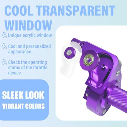 Universal CNC Quick Twist Throttle Kit with Cable for 7/8" Bars - Fits CRF50 70 110 125 230 250, KLX, XR, Pit & Dirt Bike, ATV, Mini Bike (CT200U) (Style -B, Purple) - color: Purple, style: Style -B