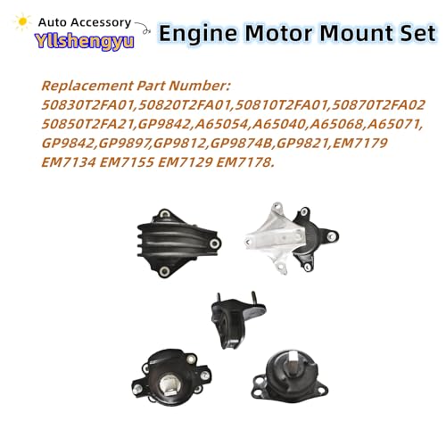 Engine Motor Mount Kit for 2013-2017 Accord 2.4L Automatic - size: Accord 2013-2017 L4 2.4L