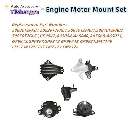 Engine Motor Mount Kit for 2013-2017 Accord 2.4L Automatic - size: Accord 2013-2017 L4 2.4L