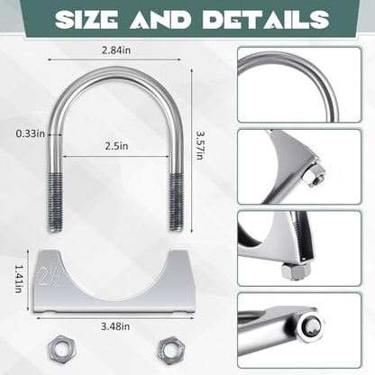 Geetery 2 Pack 2.5 Inch Swivel Style Exhaust Hangers - size: 2.5 Inch