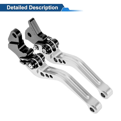 Short Brake Clutch Levers for Yamaha Raptor 660 2001-2004 1 Pair - color: Silver Tone