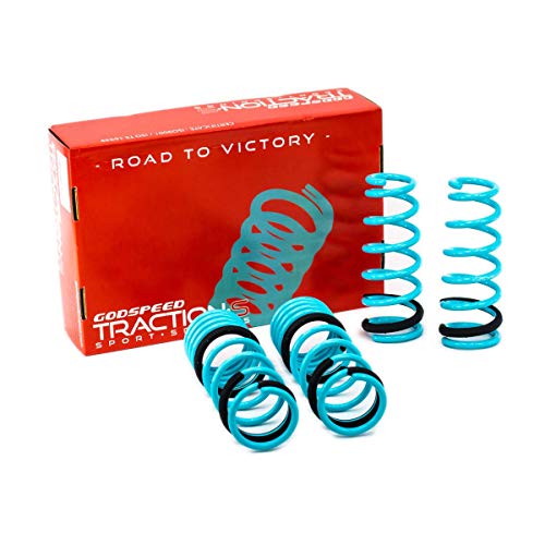 Godspeed LS-TS-HA-0003-A Traction-S Performance Lowering Springs, Reduce Body Roll, Improved Handling, Set of 4, compatible with Honda Accord (CM) 2003-2007 All Models