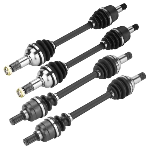 Front Rear CV Axle Shafts Full Set for Yamaha Grizzly 700 2007-2013, for Grizzly 550 2009-2014, ATV CV Axle Drive shaft Assembly Set for 28P-2510J-00-00, 3B4-2510J-00-00, 28P-2510F-04-00 - Full Set - size: 4 pcs - front & rear